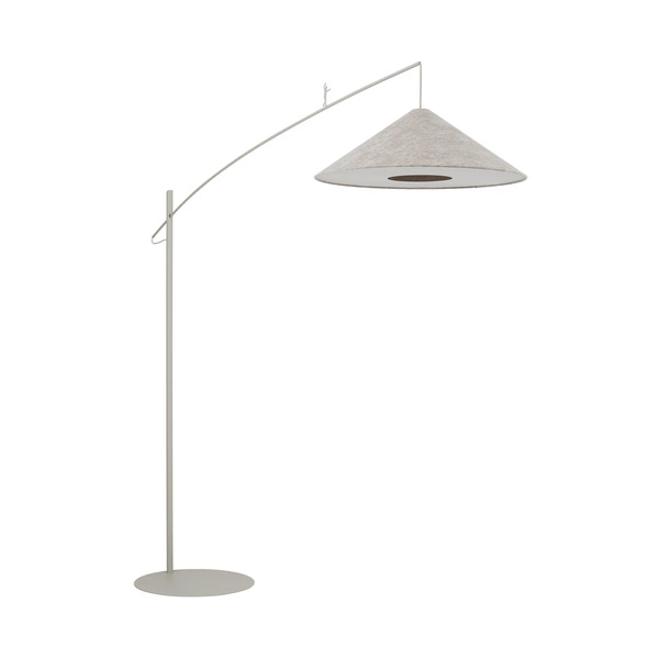 Lampa podłogowa POISE silk gray A E27 wys.240cm dług.260cm przewód 270cm włącznik | 11686