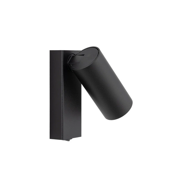 Kinkiet FOURTY miniGU10 wys.17cm szer.10cm włącznik | Czarny 11763