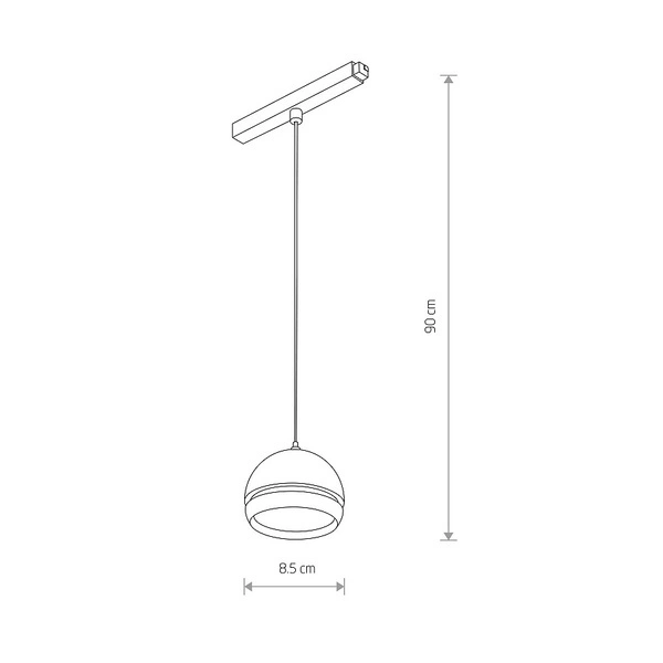 Lampa wisząca SLOT LED szer. 8,5cm 8W 4000K do szynoprzewodów magnetycznych LVM | czarny 10654