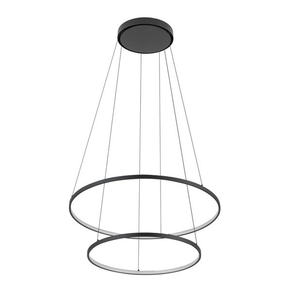 Lampa wisząca CIRCOLO LED szer. 60cm 35W barwa ciepła 3000K | czarny 10814