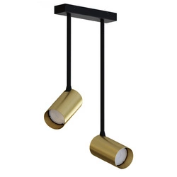 Lampa punktowa natynkowa MONO LONG II wys. 41cm 2xGU10 | mosiężny 7733