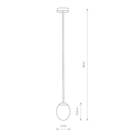 Lampa wiszącza do łazienki ICE EGG A G9 25W wys. 99cm | czarny 8124