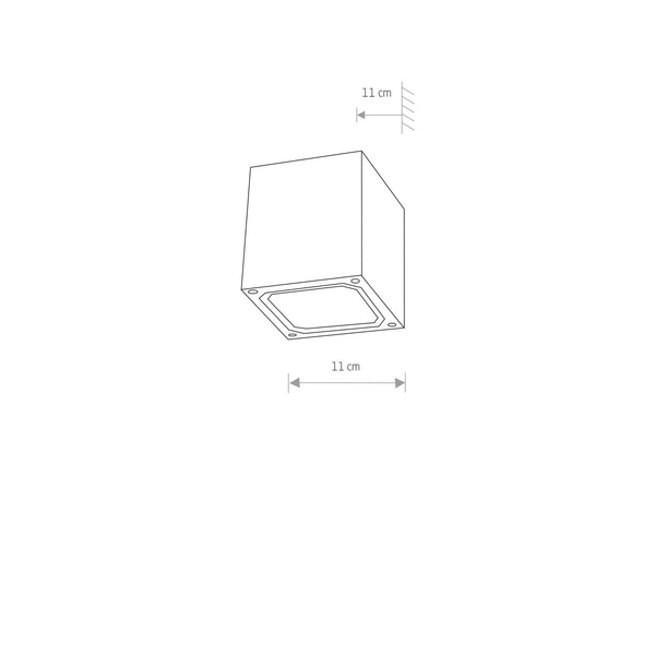 Lampa na elewację KHUMBU kostka 11cm 4443