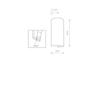 Kinkiet VELERO I wys. 35cm E27 | biały 8042