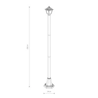 Lampa stojąca ANA 200cm E27 IP44 | czarny 10502