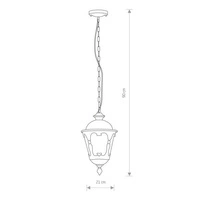 Lampa wisząca TYBR 90cm E27 IP44 | złoty 4684