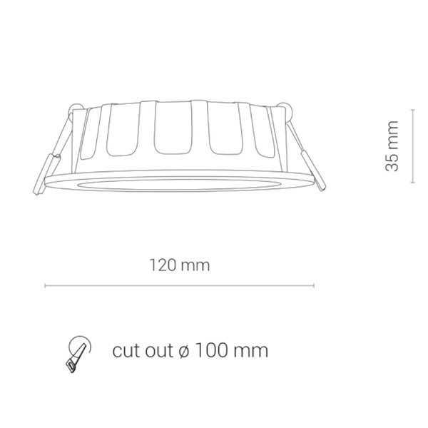 8782 Oprawa oświetl."CL KOS LED 8W, 3000K, IP44" 8782