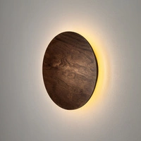 Kinkiet RING TIMBER LED M śr. 25cm 10W barwa ciepła 3000K | ciemne drewno 11290