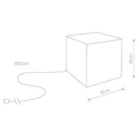 Świecąca kostka do ogrodu CUMULUS CUBE M 40cm 8966
