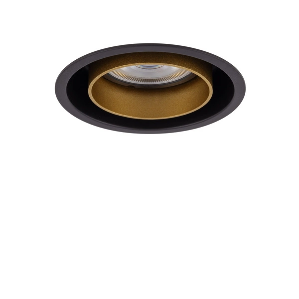 Regulowana lampa podtynkowa MONO SLIDE śr. 8,3cm GU10 | złoty/czarny 10800