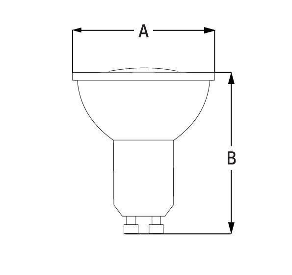LED GU10 230V 4W SMD WW Z MLECZNĄ SZYBKĄ SPECTRUM +
