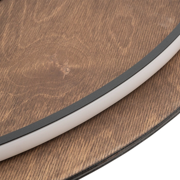 Kinkiet RING TIMBER LED XXL 75cm 22W LED ciepła biel 3000K | ciemne drewno 11178