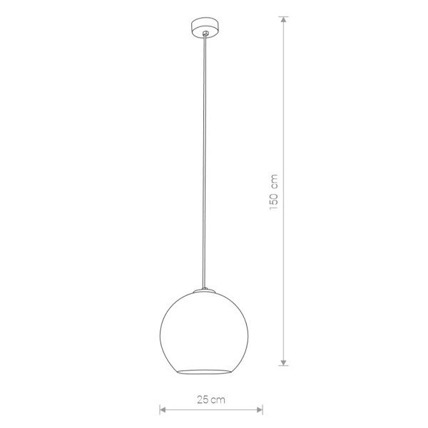 Lampa wisząca zwis kula POLARIS I złoty śr. 25cm 9057