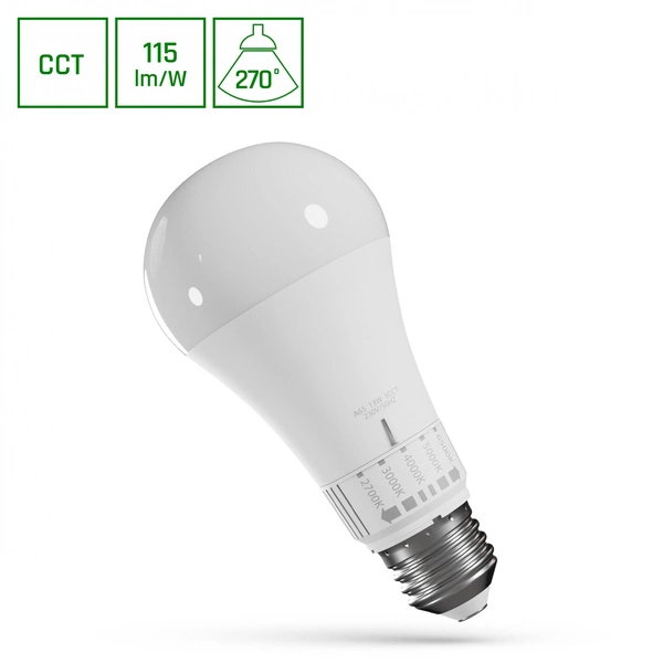 Żarówka LED z pokrętłem regulacji barwy E27 230V 13W 5CCT SPECTRUM