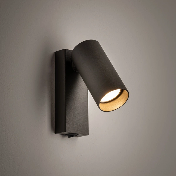 Kinkiet FOURTY miniGU10 wys.17cm szer.10cm włącznik | Umbra gray 11766