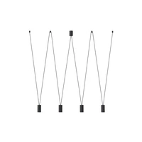 Lampa wisząca regulowana MORE EYE IV 160cm 4xGU10 | czarny 7822