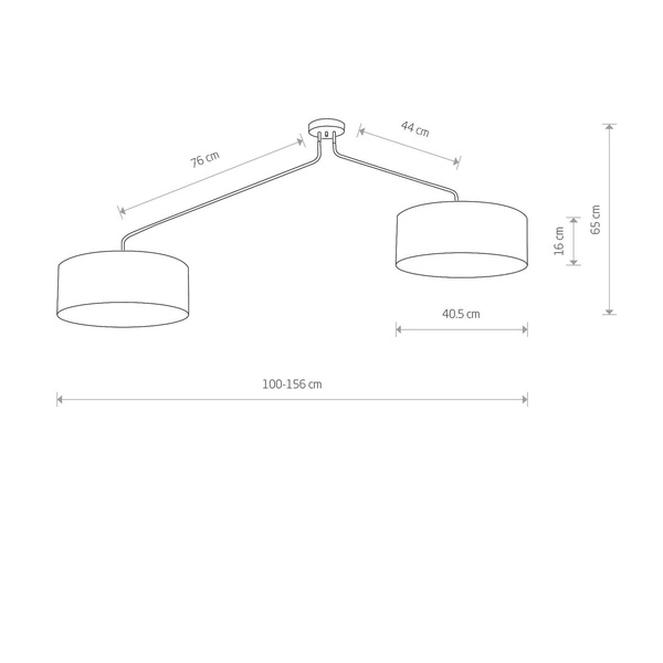 Lampa wisząca FALCON 6x 25W E27 wys. 65cm | czarny 7950