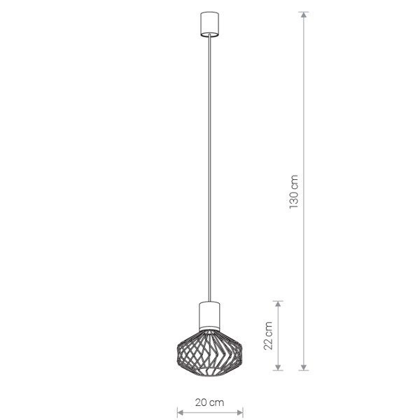 Lampa wisząca z drutu PICO I śr. 20cm 8862