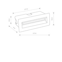 Lampa wpuszczana ścienna BAY LED M IP65 | czarny 8165