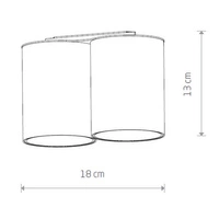 Punktowa lampa sufitowa EYE TONE II dł. 18cm 2xGU10 | biały/złoty 7665