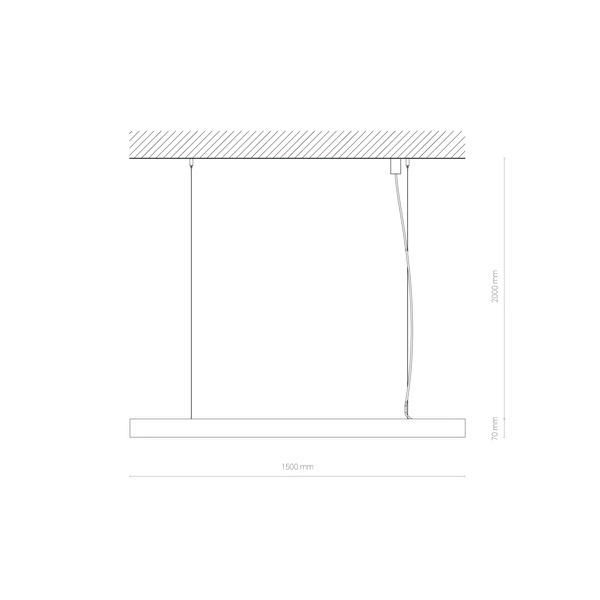 Lampa sufitowa OFFICE PRO LED 150cm 40W barwa ciepła 3000K | biały 10215