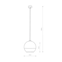 Lampa wisząca GLOBE PLUS M śr. 25cm E27 | srebrny 7606