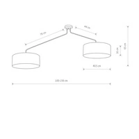 Lampa wisząca FALCON 6x 25W E27 wys. 65cm | czarny 7950