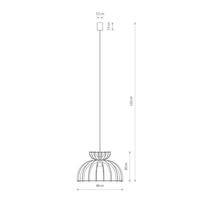 Lampa wisząca KYMI C szer. 48 cm E27 | czarny 10575