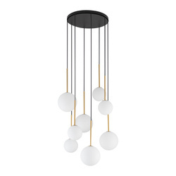 Lampa wisząca KARO VIII szer. 43cm 8xG9 | czarny