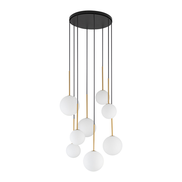 Lampa wisząca KARO VIII szer. 43cm 8xG9 | czarny