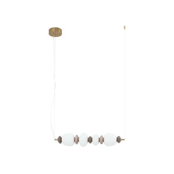 Lampa wisząca CERAMIC HORIZONTAL LED 22W 3000K 1750lm wys.129cm szer.17cm dług.71cm | Szary-Brąz 11700
