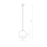 Lampa wisząca GLOBE PLUS S śr. 20cm E27 | srebrny 7605