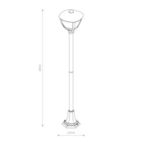 Lampa stojąca AMELIA 100cm E27 IP44 | czarny 10497