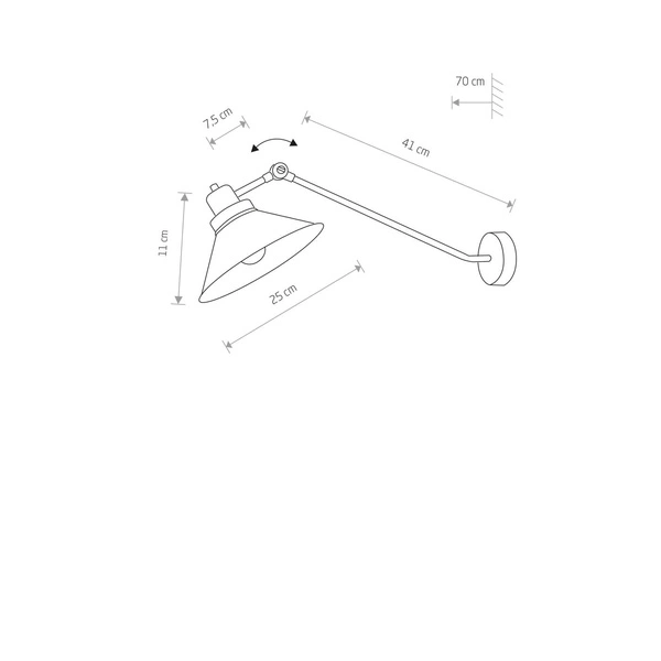 Kinkiet na ramieniu TECHNO I 9145