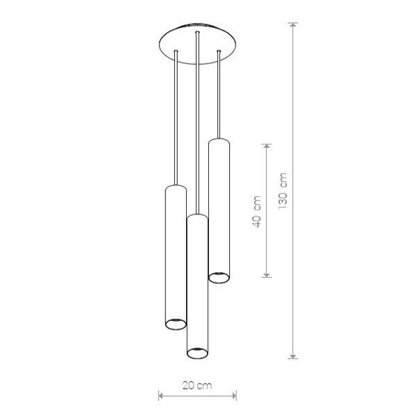 Lampa nad stół EYE WHITE III L 8916