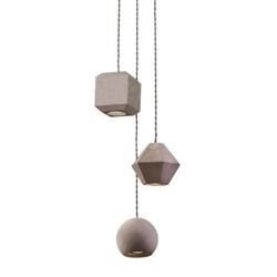 Betonowa lampa GEOMETRIC III 9695 zwis 130cm