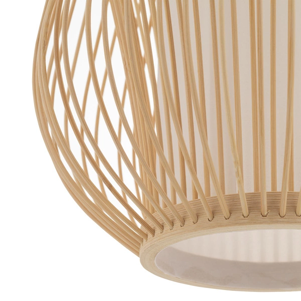 Lampa wisząca PUKET M śr. 26cm E27 | naturalne drewno/biały 11161