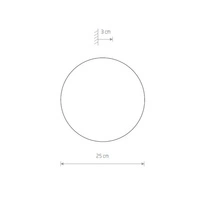 Lampa ścienna kinkiet RING LED M śr. 25cm 10W 3000K | czekoladowy 10352