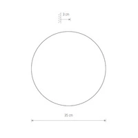 Lampa ścienna kinkiet RING LED L śr. 35cm 15W 3000K | czekoladowy 10353