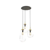 Lampa wisząca PEAR III wys. 130cm 3xE27 | złoty/transparentny 7794