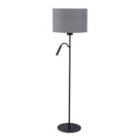 Lampa podłogowa z abażurem nowoczesna HOTEL PLUS szary śr. 47cm 9072