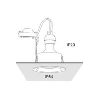 Oprawa oświetlenia LED sufitowa wpuszczana CHARLIE | biała 8366