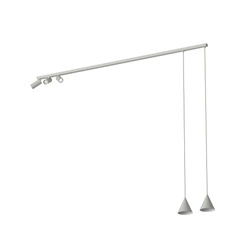 Lampa wisząca FOURTY V wys.130cm dług.150cm 3xGU10R35 2xGU10R50 | Silk gray 11451