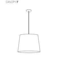 Podtynkowy uchwyt CAMELEON CANOPY F BLACK czarny śr 8cm 8547