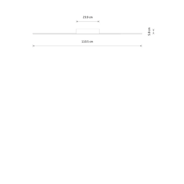 Lampa sufitowa GIAVELLOTTO LED M 25W 3000K 2000lm dług.110.5cm | Czarny 11887