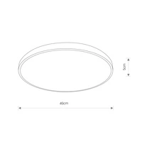 Plafon AGNES ROUND LED śr. 48,5cm 32W IP44 barwa ciepła 3000K | czarny  10973