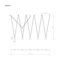 Lampa wisząca regulowana MORE EYE V 200cm 5xGU10 | czarny 7825