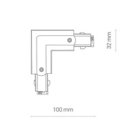 Łącznik kątowy prawy 90 stopni CTLS POWER L CONNECTOR RIGHT BLACK (L-R) 8228