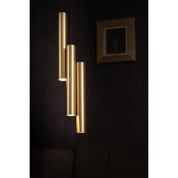Lampa wisząca zwis tuba rurka EYE BRASS M mosiądz śr. 5,5cm 8914