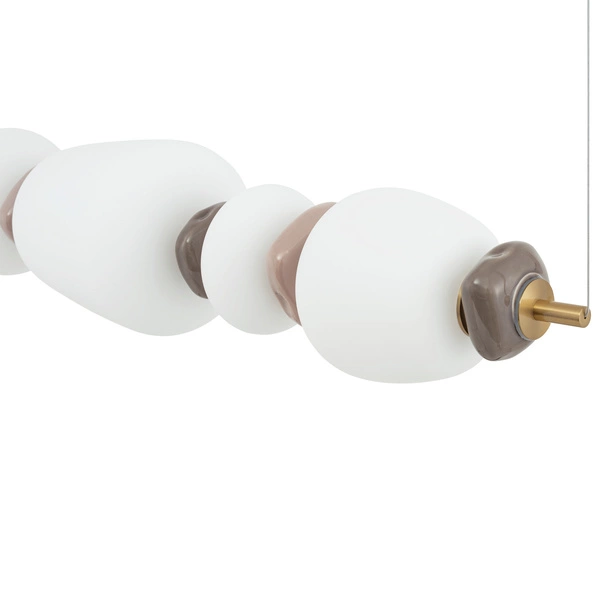 Lampa wisząca CERAMIC HORIZONTAL LED 26W 3000K 2000lm wys.129cm szer.17cm dług.96cm | Szary-Brąz 11699